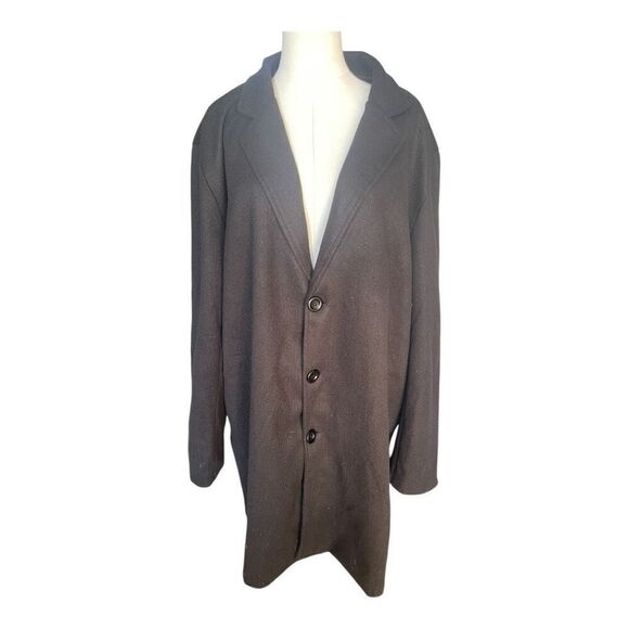 Lars Amaeous Long Black Jacket Career Capsule Wardrobe Size XL NWT - Picture 1 of 7